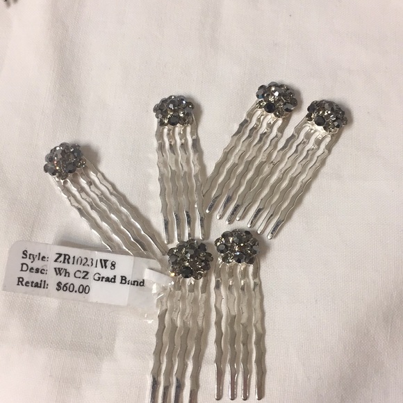 16 Piece Cubic Zirconia Hair 4 small extra (free) - Picture 5 of 9